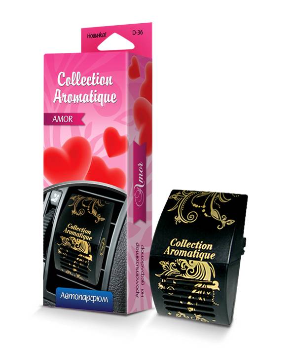 Ароматизатор на дефлектор "COLLECTION AROMATIQUE" AMOR (FOUETTE)