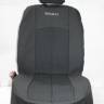 Чехлы на сиденье /Renault Logan/ 2004-2013г. Жаккард черный (цельн. зад. спинка) (TREND NEW)