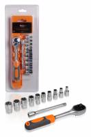 Набор головок 12 предм. (1/4) 6-13 мм с трещеткой (Airline)