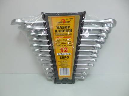 Набор ключей комб. 12 предм. /рожк.-накидн./ ЕВРО (Сервис ключ)