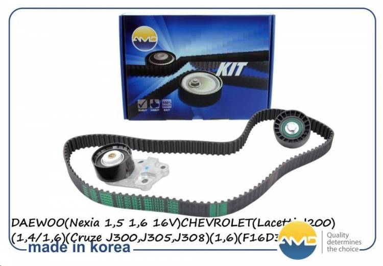 Ремень ГРМ + ролики Daewoo Nexia 16кл. Espero Lanos Lacetti /127RU25.4/ (AMD) Ремень ГРМ + ролики Daewoo Nexia 16кл. Espero Lanos Lacetti /127RU25.4/ (AMD)