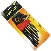 Набор шестигранников 9 шт. 2,0-12мм удлиненные (ЕРМАК) (12)