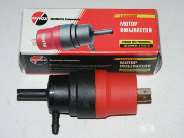 Мотор омывателя 2110-2115, 2123, 1117-119 Kalina. 2170 Priora. 2190 Granta (FENOX)