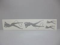 Наклейка Иероглиф (Девушка демон) серебро (9,5х48см) (Россия)