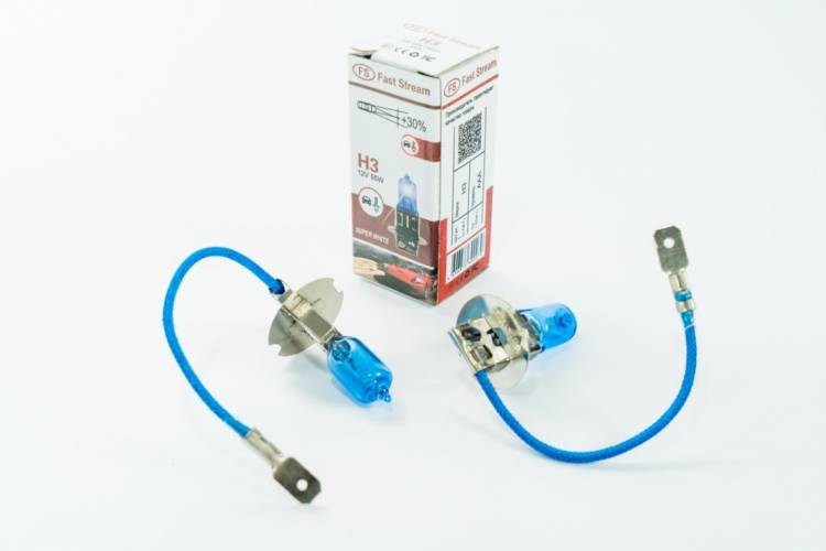 Лампа H3 12V 55W Pk22s +30% SUPER WHITE