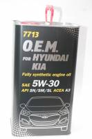 ГСМ Масло MANNOL O.E.M. Hyundai Kia 5W30 (4л.) синт. ГСМ Масло MANNOL O.E.M. Hyundai Kia 5W30 (4л.) синт.