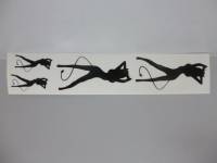 Наклейка Иероглиф (Девушка демон) черный (9,5х48см) (Россия)