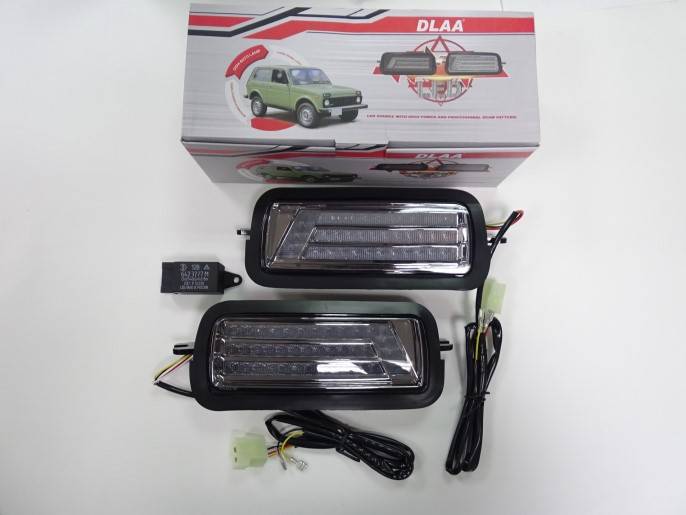 Фонарь поворота /21214/ н/о 2 шт (подфарник) LED (DLAA)