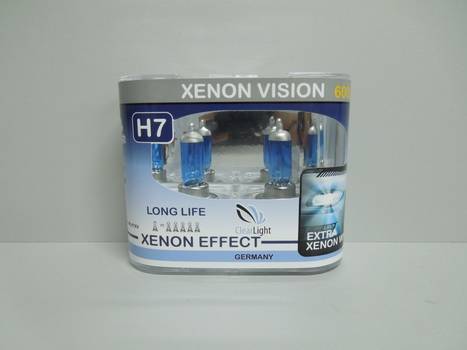 Лампа Clearlight H7-12-55 XenonVision Long Life 6000K ярко-белая из 2шт (5/100)