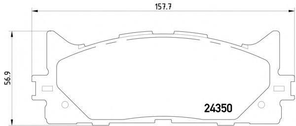 Колодки тормозные передние Toyota Camry,Lexus ES240,ES350 123300 (Remsa)