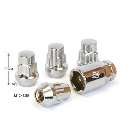 Секретка гайка колеса M12 х 1,5 конус L=32мм (10) (Вектор) Секретка гайка колеса M12 х 1,5 конус L=32мм (10) (Вектор)