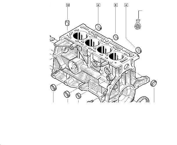 Блок цилиндров Renault Logan Sandero (K7J)