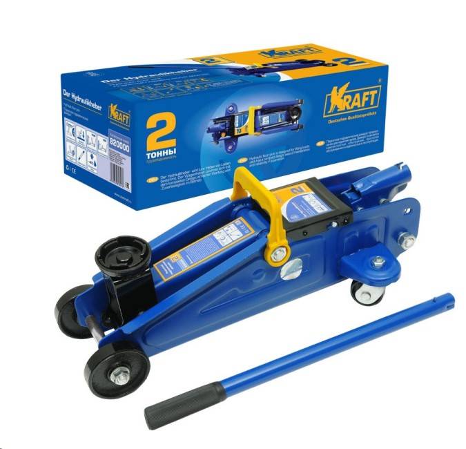 Домкрат подкатной 2 т. (135-320 мм) (KRAFT)