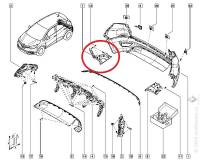 Защита бампера Renault Kaptur с 2016 г. задн. прав. Защита бампера Renault Kaptur с 2016 г. задн. прав.