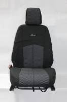 Чехлы на сиденье /Ford Focus-3/ 2011г. Жаккард черный (разд. зад. спинка) (TREND NEW)