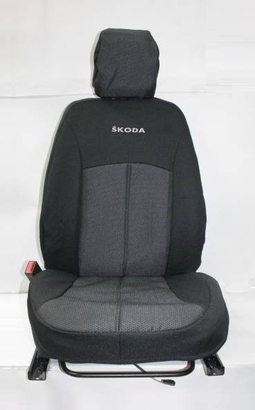 Чехлы на сиденье /Skoda Fabia/ 2007-2009г. Жаккард черный (TREND NEW)