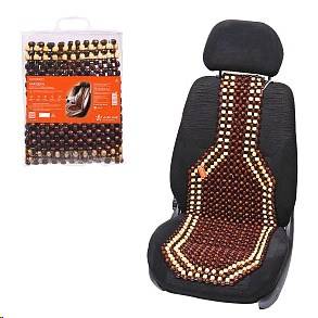 Накидка на сиденье унив. массажная 124x38см деревянная