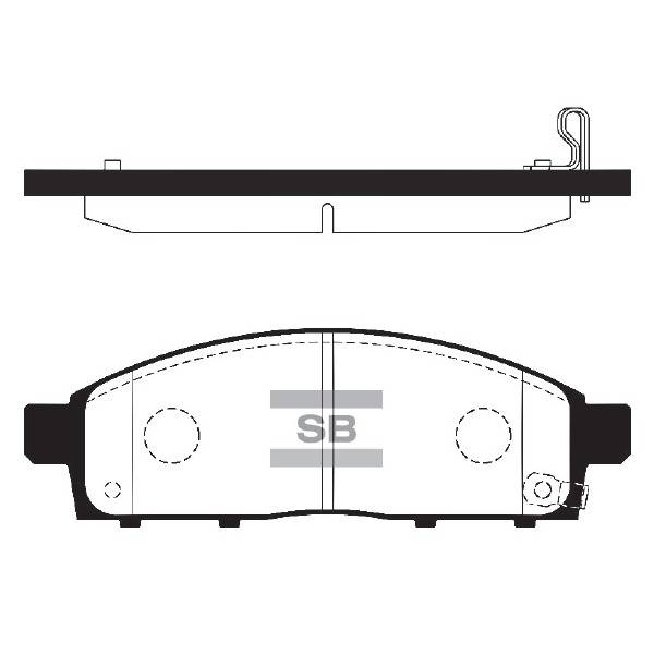 Колодки тормозные Mitsubishi Pajero Sport L200 передние  (SANGSIN)