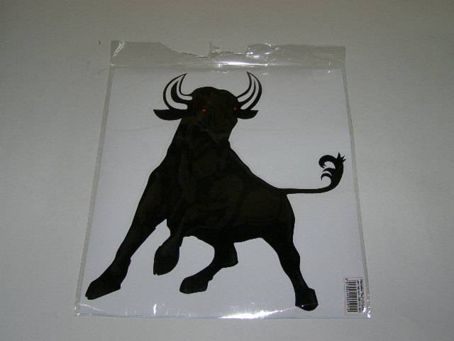 Наклейка Бык (290х320) черный (A-STICKER)