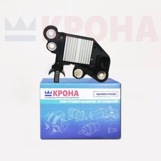 Регулятор напряжения (интегралка) Lada Largus (90А) (на генератор Крона 522.3701, Bosch 231007633R, 231007175R,