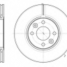 Диск тормозной Renault Logan, Clio II, Megane I, Sandero Lada Largus вент. перед. 259мм * 22мм