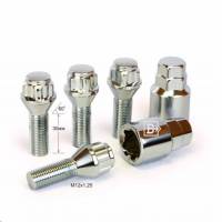 Болт секретный М12х1,25х30 Хром конус ВЕКТОР с выступом,5ти луч.2 ключа Болт секретный М12х1,25х30 Хром конус ВЕКТОР с выступом,5ти луч.2 ключа