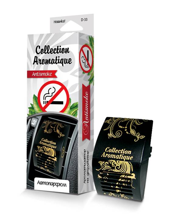 Освежитель (ароматизатор) на дефлектор COLLECTION AROMATIQUE Антитабак (Fouette) (20)