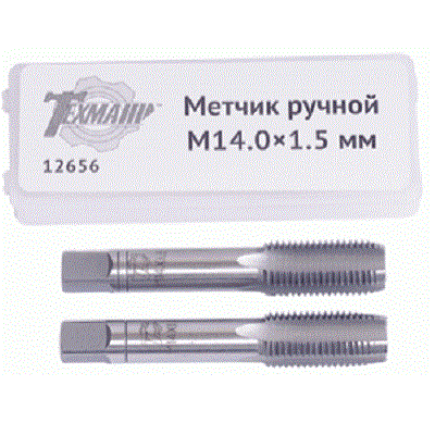 метчик ручной М20*1,50мм (набор 2шт.пластм/ф) (ТЕХМАШ)