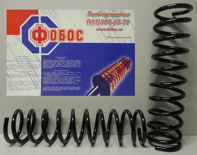 Пружина задн. ВАЗ 2111 (2шт) со стандартным шагом усиленная (Фобос)