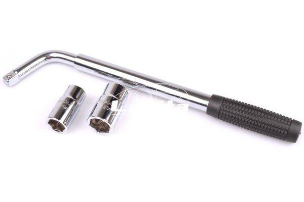 Ключ колесный телескопический 17-19-21-23мм, 2 головки, длина 350-530мм (баллонный)