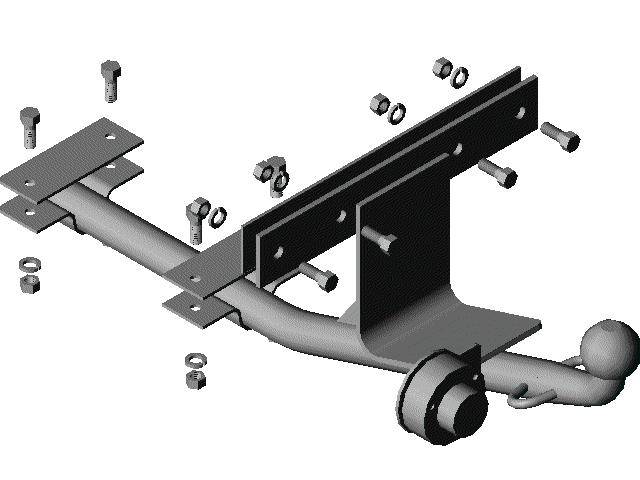 Фаркоп /2108-09/ несъемный шар (без электрики) (Трейлер)