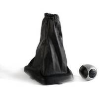 Ручка КПП Калина 1118 кожа +рамка черный AZARD