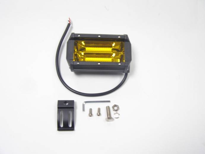Фара светодиодная дополнительная 2х12 SMD 54W  12-24V (прямоугольная) желтая полоса (TLT)