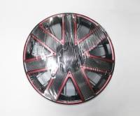 Колпак колеса R16 Галакси микс черно-красный 2шт. (8) (LION)