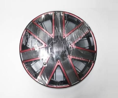 Колпак колеса R16 Галакси микс черно-красный 2шт. (8) (LION)