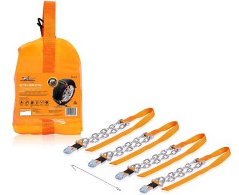 Цепи (браслеты) противоскольжения для лег.авто (колеса 165-205 мм), к-т 4 шт.(ACB-P-02)