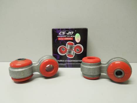 Стойка стабилизатора ВАЗ 2110-12 полиуретан красный из 2шт (Балаково Запчасть) (CS-20)