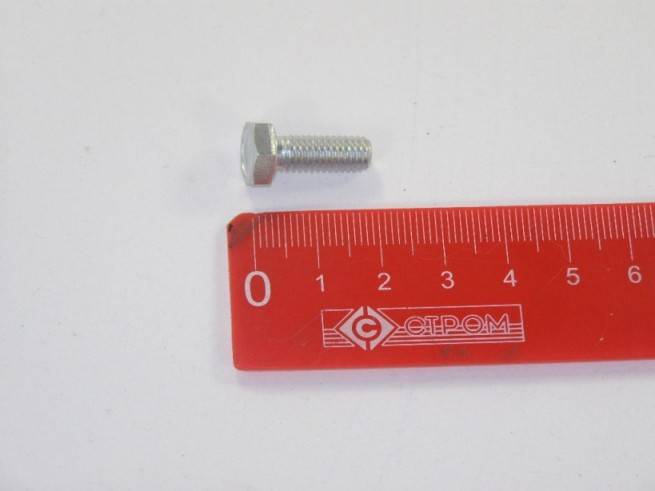 Болт М 6*16 успокоителя цепи (кор) 2101, шарнира перед. дв., зад. с/очист. 2108 (уп.10 шт.) (БелЗАН)
