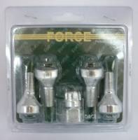 Секретка болт M12х1,5мм L=21мм набор из 4шт с ключом (Force)