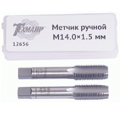 метчик ручной М22*2,50мм (набор 2шт.пластм/ф) (ТЕХМАШ)