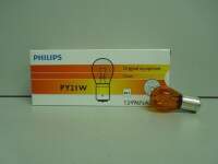 Лампа 12V PY21W (BAU15s) смещ, цоколь желтая (PHILIPS)