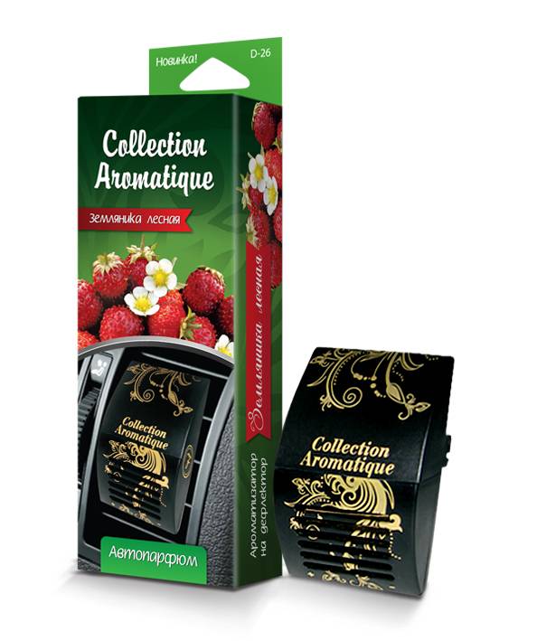 Освежитель (ароматизатор) на дефлектор COLLECTION AROMATIQUE Земляника лесная (Fouette) (20)