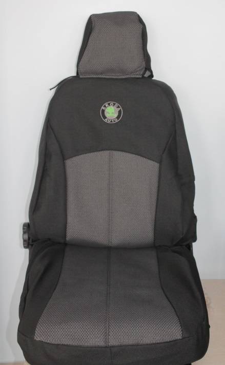 Чехлы на сиденье /Skoda Octavia А5/ 2009-2012г. Жаккард черный (разд. зад. спинка) (TREND NEW)