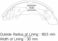 Колодка торм. Hyundai Accent Getz задн. /барабанные/