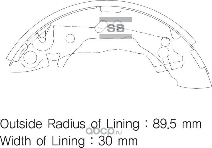Колодка торм. Hyundai Accent Getz задн. /барабанные/