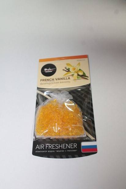 Освежитель (ароматизатор) подвесной мешочек с гранулами Французская ваниль (Airline)