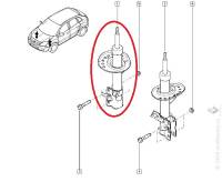 Стойка Nissan X-Trail (T31) 07- Renault Koleos 08- перед. прав. газомасл.