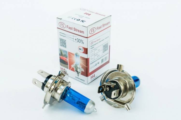 Лампа H4 12V 60/55W P43t н/о SUPER WHITE