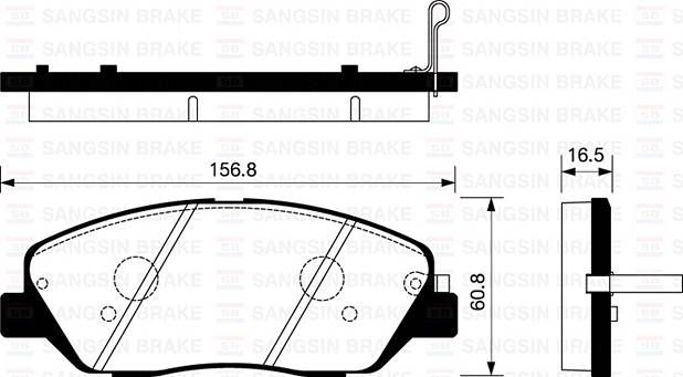 Колодки тормозные передние Hyundai Santa Fe Ssangyong New Action SP1246 (SANGSIN)