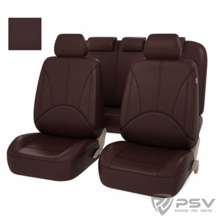 ЧЕХЛЫ PSV IMPERIAL NEXT (КОРИЧНЕВЫЙ), ЭКОКОЖА